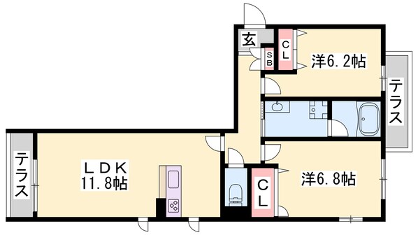 イン　フローラ　大島の物件間取画像